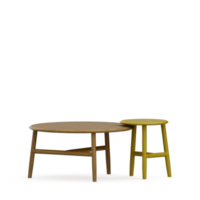 conjunto de mesa isométrica render 3d frontal png