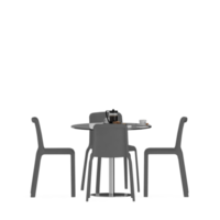 conjunto de mesa isométrica render 3d frontal png