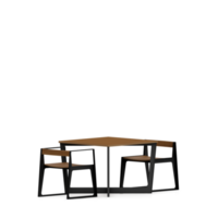 Isometric Table set front 3D render png