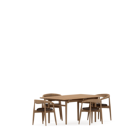 Isometric Table set front 3D render png