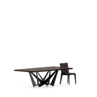 Isometric Table set front 3D render png