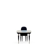 conjunto de mesa isométrica render 3d frontal png