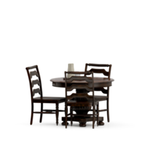 conjunto de mesa isométrica render 3d frontal png