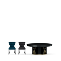 conjunto de mesa isométrica render 3d frontal png