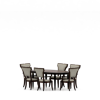 conjunto de mesa isométrica render 3d frontal png