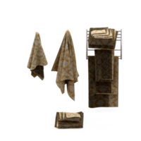 serviettes isométriques rendu 3d isolé png