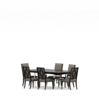 conjunto de mesa isométrica render 3d frontal png