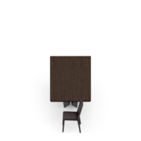 rendu 3d de la perspective de l'ensemble de table isométrique png