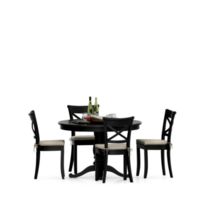 conjunto de mesa isométrica render 3d frontal png