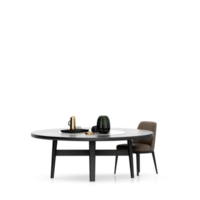 conjunto de mesa isométrica render 3d frontal png