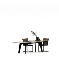 conjunto de mesa isométrica render 3d frontal png