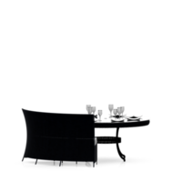 conjunto de mesa isométrica render 3d frontal png