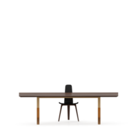 conjunto de mesa isométrica render 3d frontal png