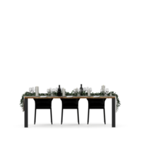 conjunto de mesa isométrica render 3d frontal png