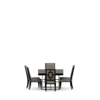 conjunto de mesa isométrica render 3d frontal png