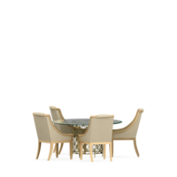 conjunto de mesa isométrica render 3d frontal png