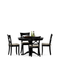 conjunto de mesa isométrica render 3d frontal png