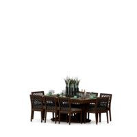 conjunto de mesa isométrica render 3d frontal png