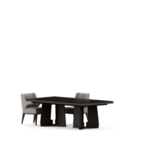 conjunto de mesa isométrica render 3d frontal png