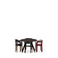 conjunto de mesa isométrica render 3d frontal png