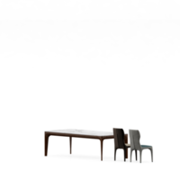 conjunto de mesa isométrica render 3d frontal png