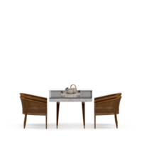 conjunto de mesa isométrica render 3d frontal png