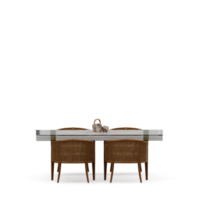 conjunto de mesa isométrica render 3d frontal png