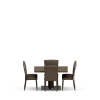 conjunto de mesa isométrica render 3d frontal png