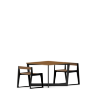 conjunto de mesa isométrica render 3d frontal png