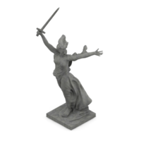 Isometric Statue 3D isolated render png