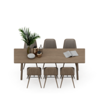 Isometric Table set Perspective 3D render png