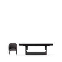 renderização 3d de perspectiva de conjunto de mesa isométrica png