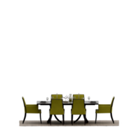 conjunto de mesa isométrica render 3d frontal png