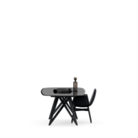 Isometric Table set front 3D render png