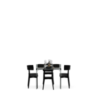 conjunto de mesa isométrica render 3d frontal png