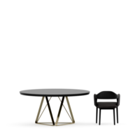 Isometric Table set front 3D render png