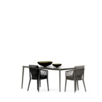 conjunto de mesa isométrica render 3d frontal png