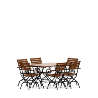 Isometric Table set front 3D render png