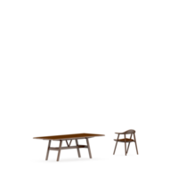 Isometric Table set front 3D render png