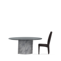 conjunto de mesa isométrica render 3d frontal png