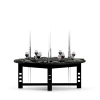 conjunto de mesa isométrica render 3d frontal png