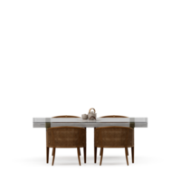 conjunto de mesa isométrica render 3d frontal png