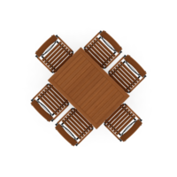 table isométrique set top rendu 3d png