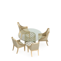 conjunto de mesa isométrica perspectiva 3d render png