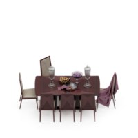 conjunto de mesa isométrica perspectiva 3d render png