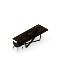 Isometric Table set Perspective 3D render png