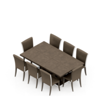 Isometric Table set Perspective 3D render png