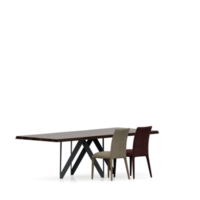 conjunto de mesa isométrica render 3d frontal png