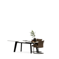 conjunto de mesa isométrica render 3d frontal png