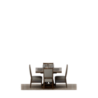 conjunto de mesa isométrica render 3d frontal png